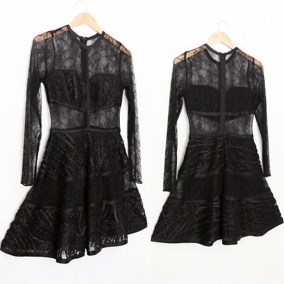 NEW Alexis Adal Dress S Black Sheer Lace Dark Romantic Whimsigoth Fairy $715 - Picture 15 of 16